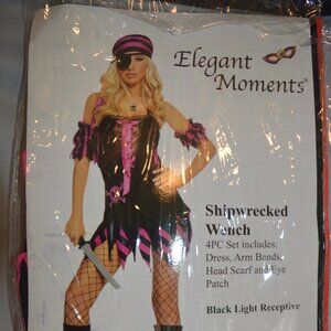 Gasparilla sexy women pirate costume pink and black sz sm